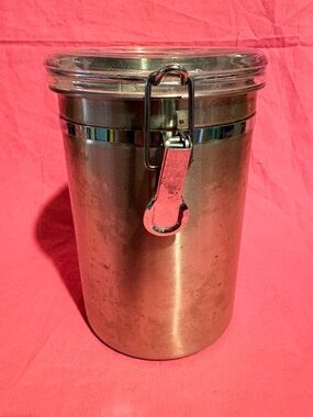 Oggi Stainless Steel Airtight Kitchen Canister - Silver